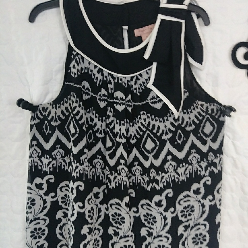 Black Blouse with Shoulder Bow SZ XL